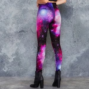 Black Milk Galaxy Purple Leggings